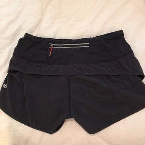 Lululemon black running shorts